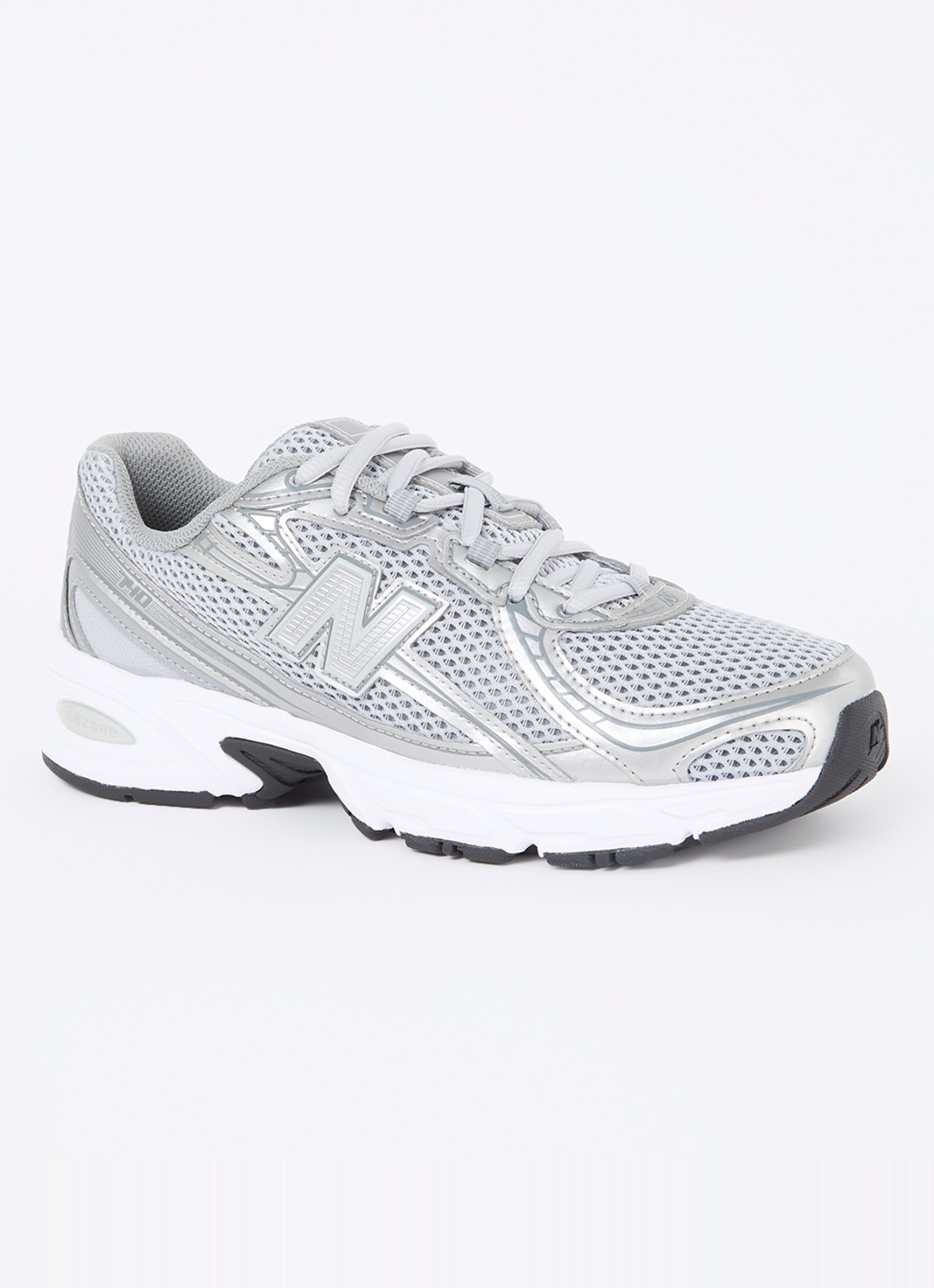 New Balance 740 sneaker met mesh details - voorkant zilver