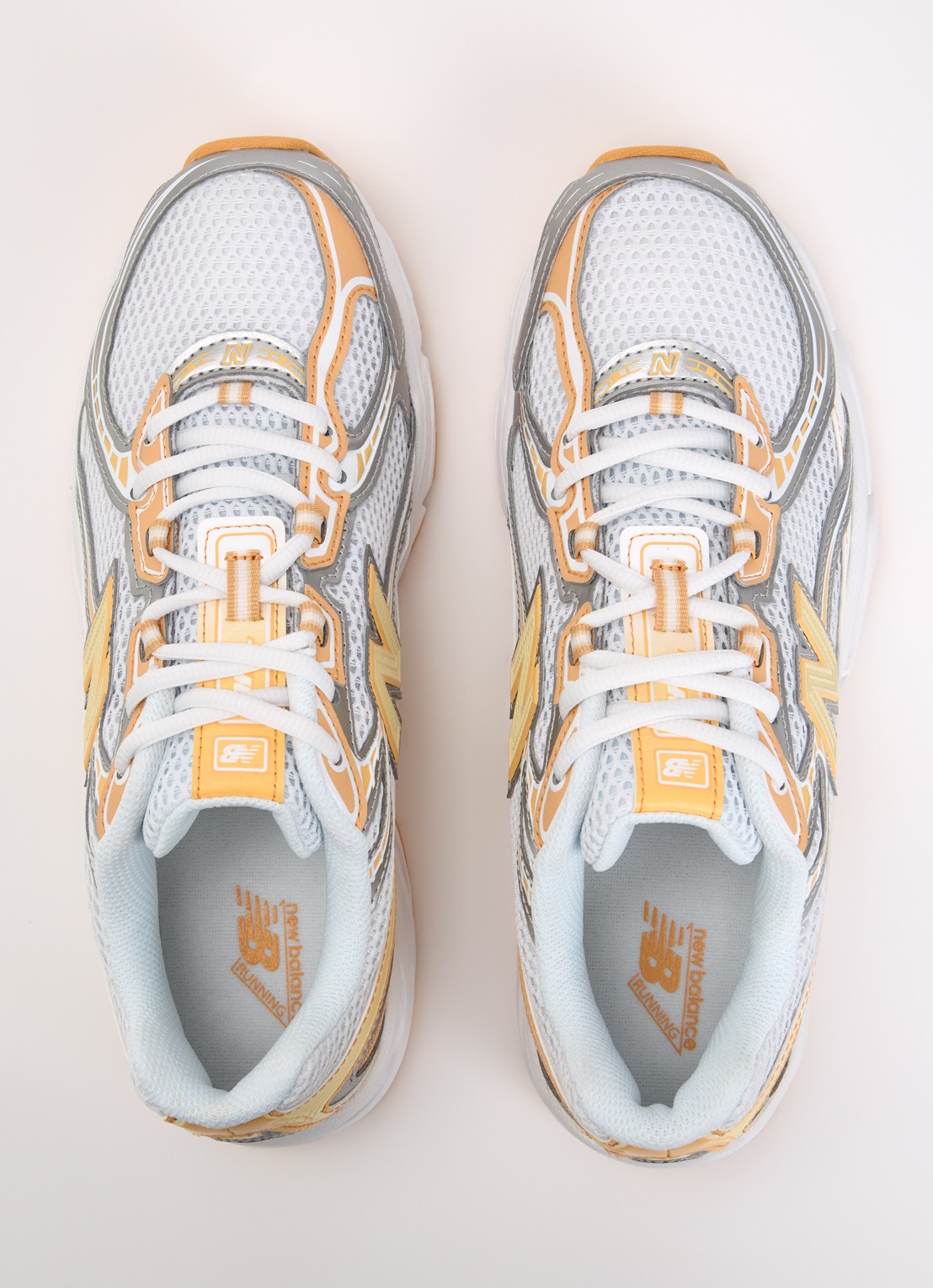 New Balance 740 sneaker met mesh details - detail 4 orange