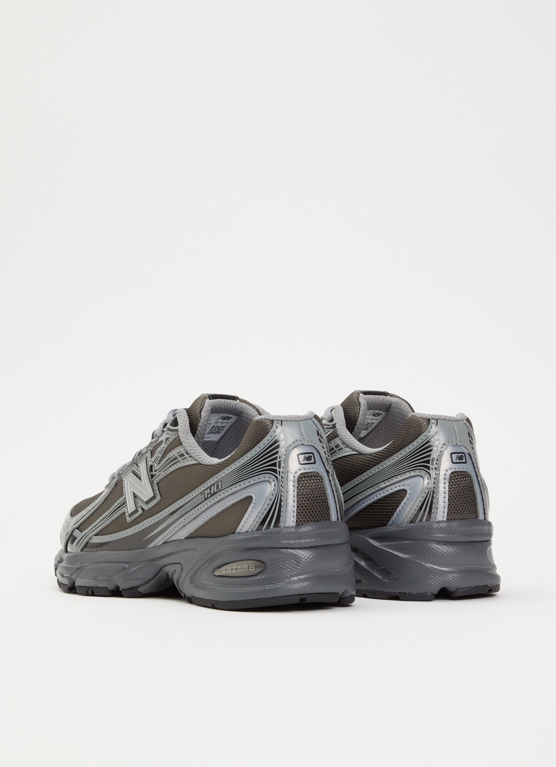 New Balance 740 sneaker met mesh details - achterkant 4 middengrijs