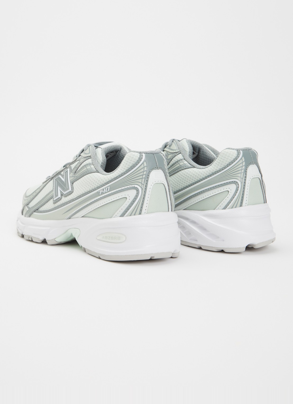 New Balance 740 sneaker met mesh details - achterkant lindegroen
