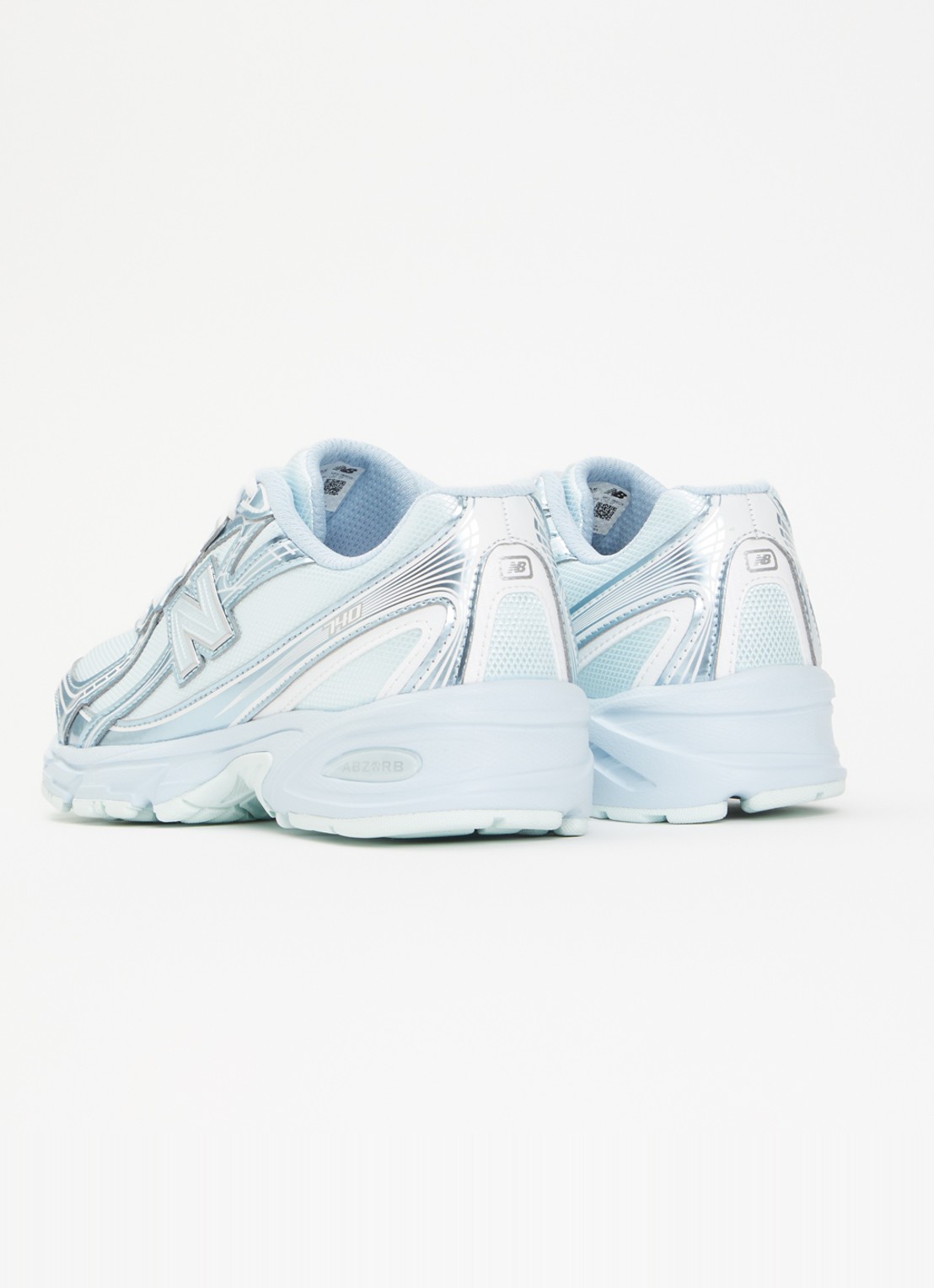 New Balance 740 sneaker met metallic finish - achterkant 5 lichtblauw