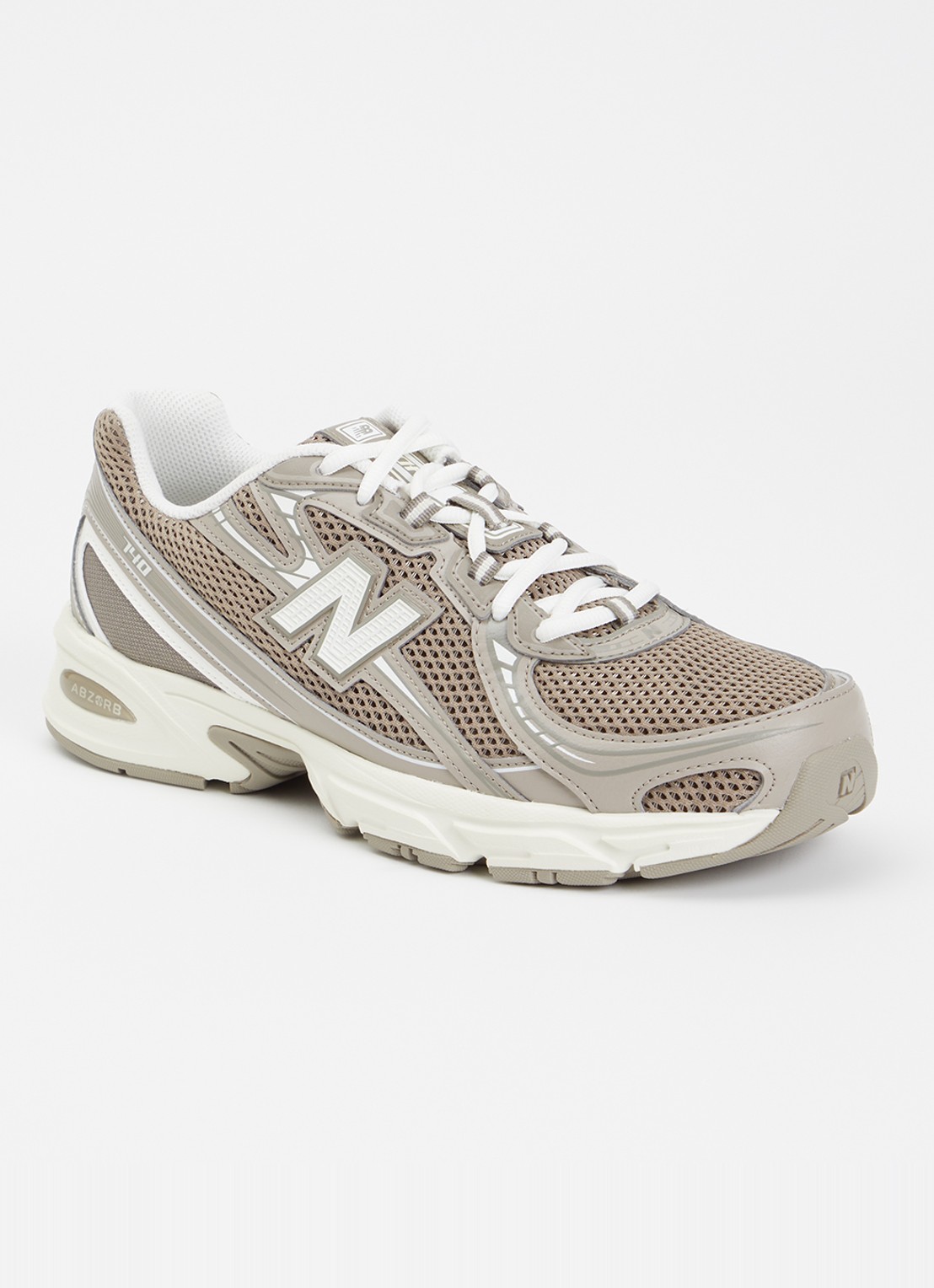 New Balance 740 sneaker van mesh met logo - voorkant 5 taupe