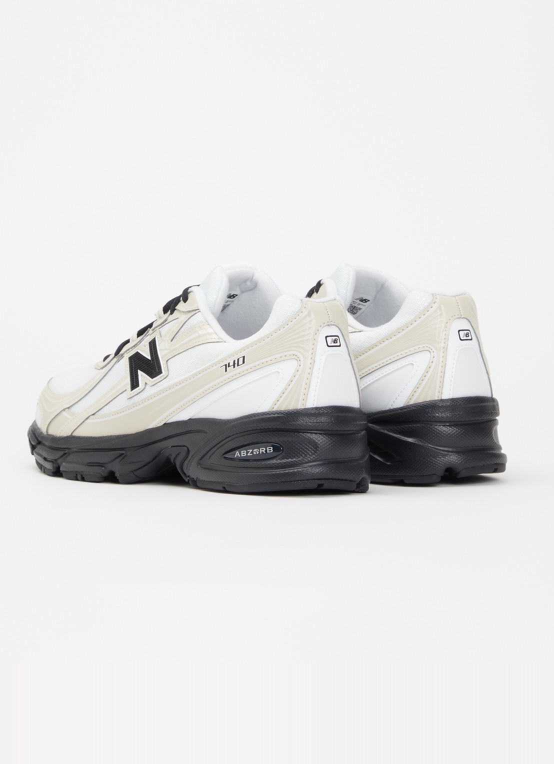 New Balance 740 sneaker van mesh met logo - achterkant wit