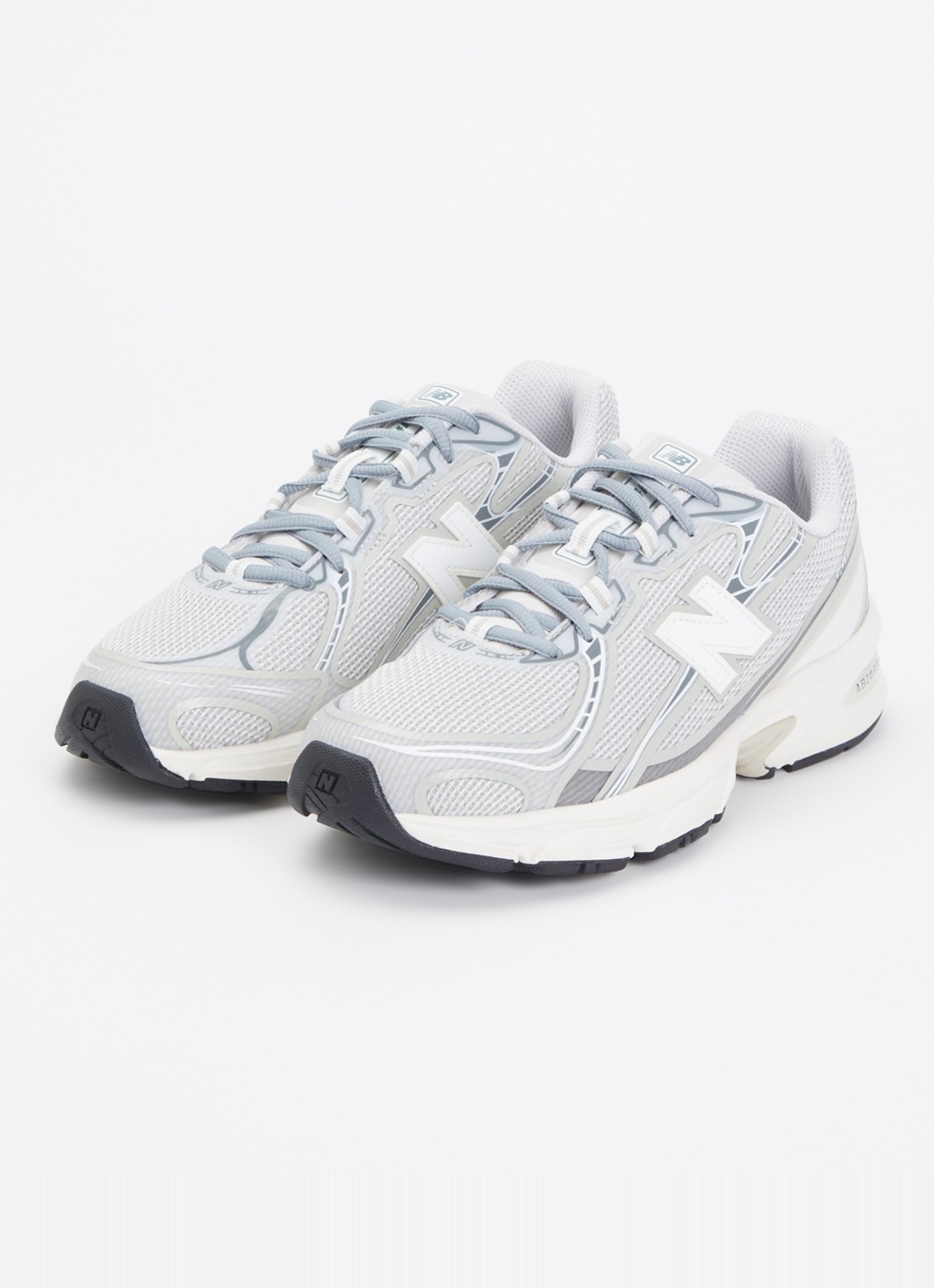 New Balance 740 sneaker van mesh met logo - detail 3 lichtgrijs