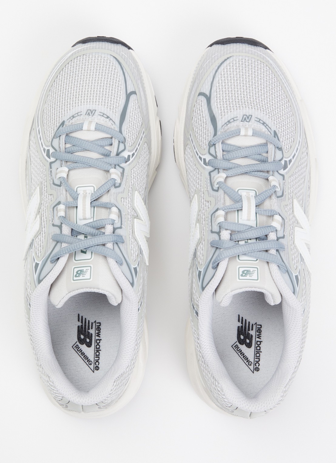 New Balance 740 sneaker van mesh met logo - detail 4 lichtgrijs