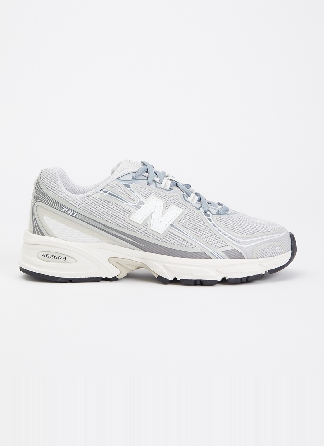 New Balance 740 sneaker van mesh met logo - voorkant 2 lichtgrijs