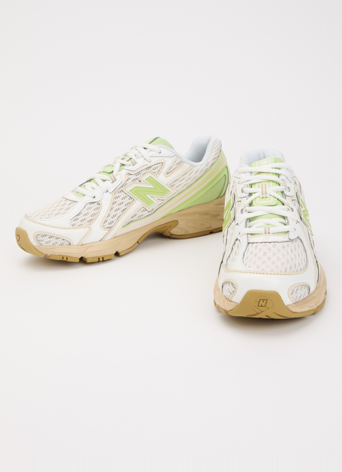 New Balance 740 sneaker van mesh met logo - detail 4 lime