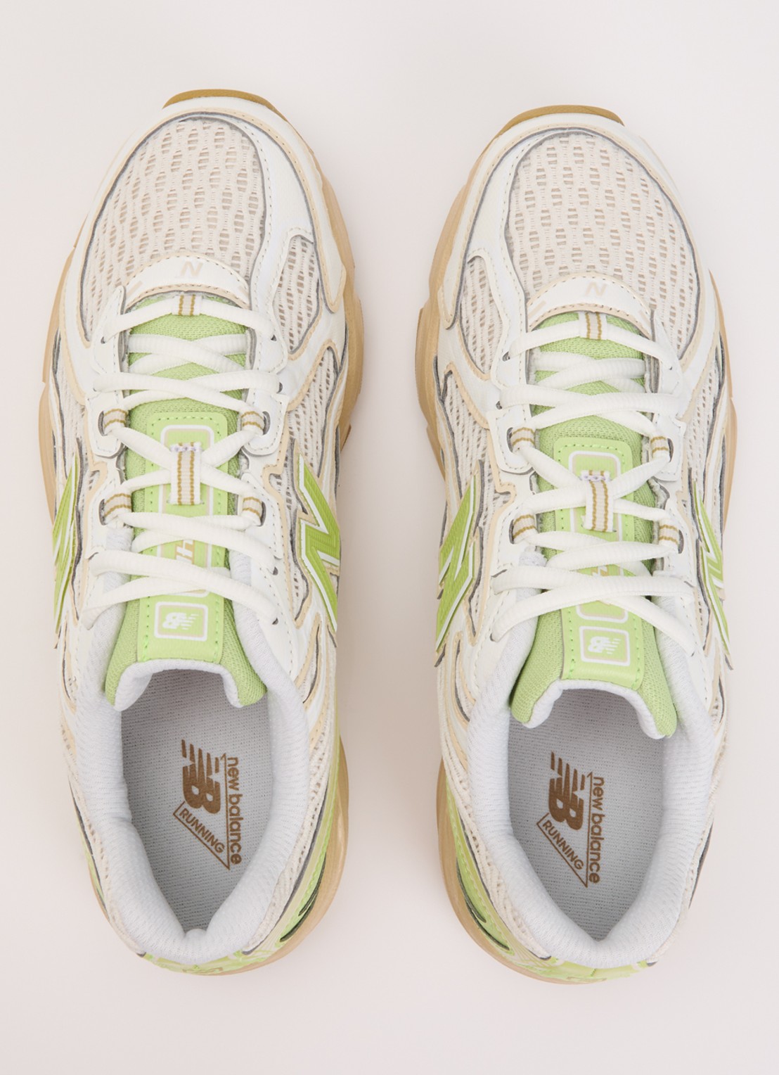 New Balance 740 sneaker van mesh met logo - detail 5 lime
