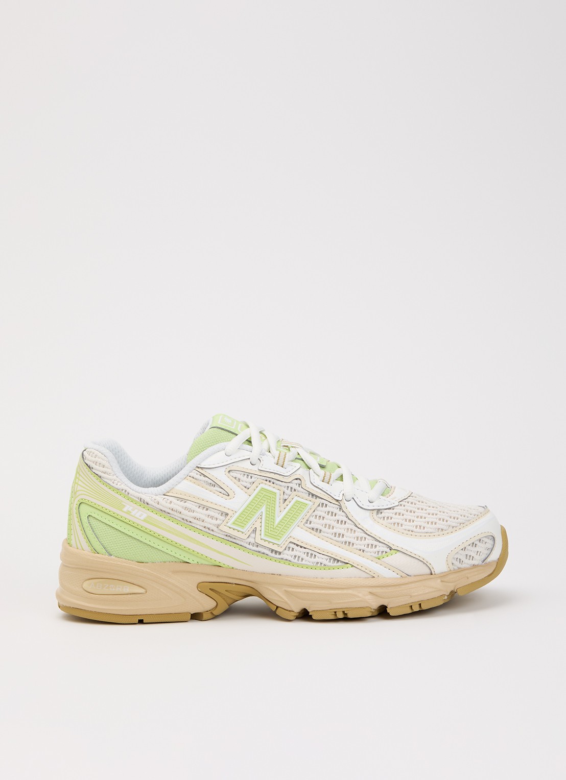 New Balance 740 sneaker van mesh met logo - voorkant 2 lime