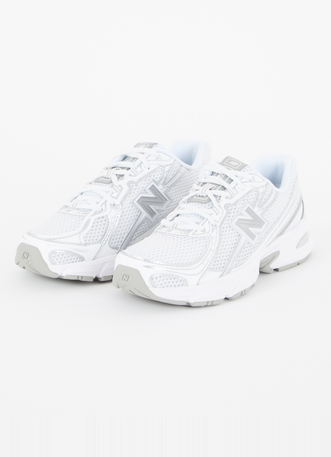 New Balance 740 sneaker van mesh met metallic finish - detail 2 wit