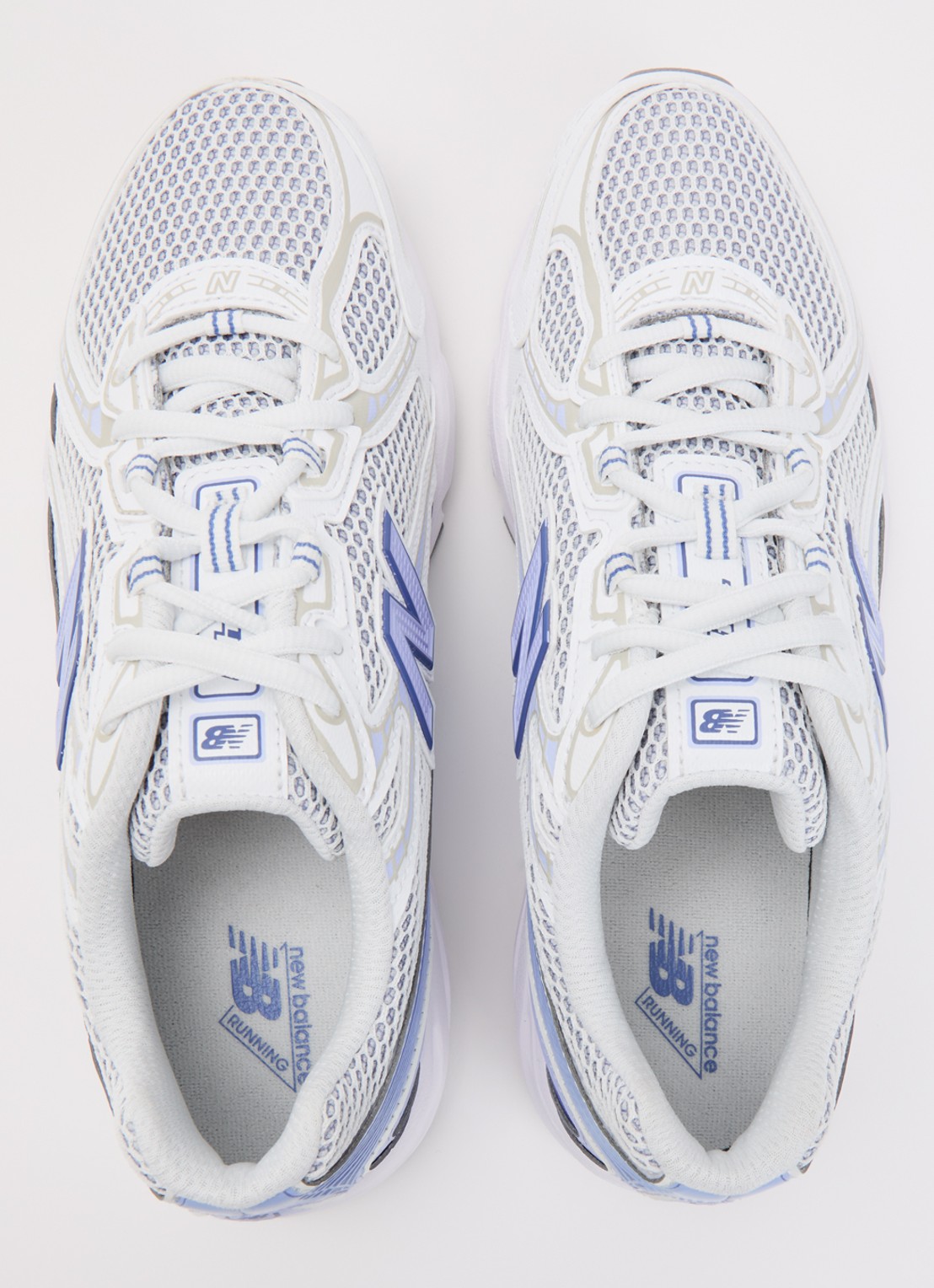 New Balance 740 sneaker van mesh met metallic finish - detail 4 blauw