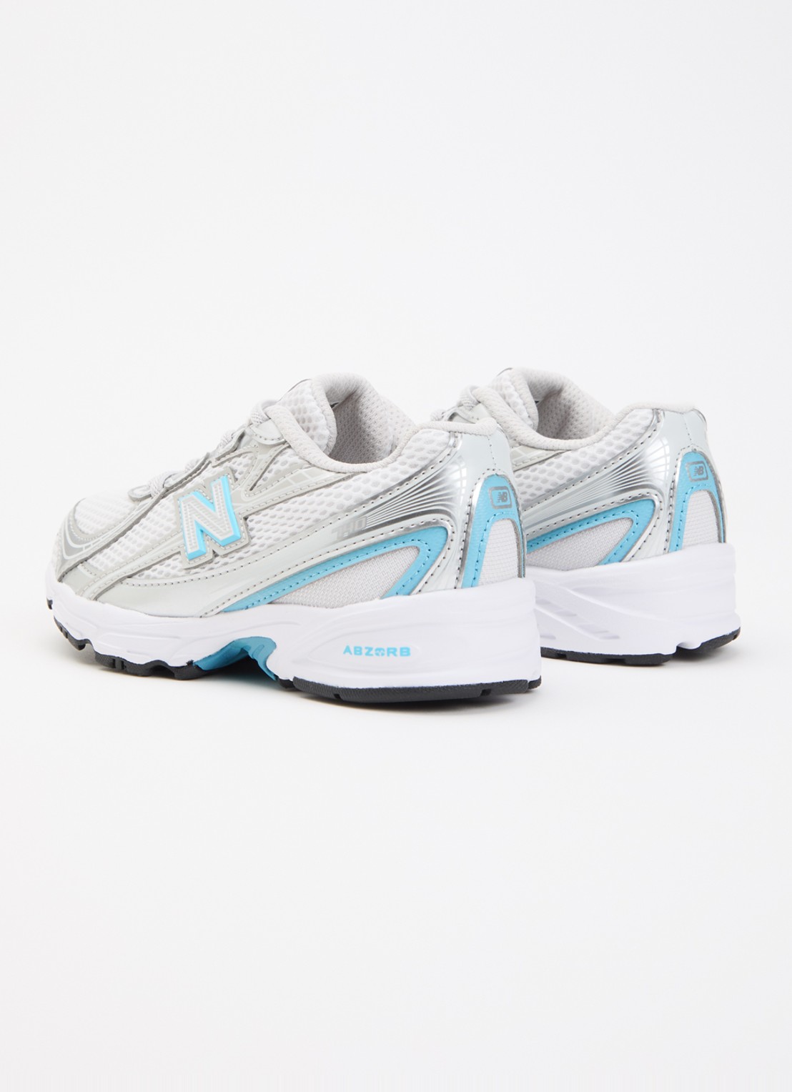 New Balance 740 sneaker van mesh met metallic finish - achterkant 3 aquablauw