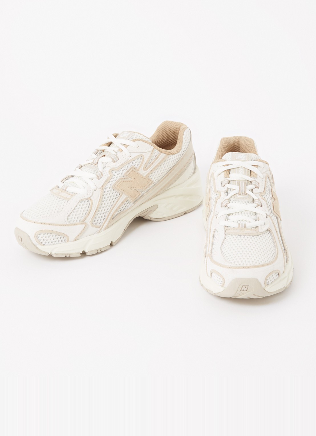 New Balance 740 sneaker van mesh met suède details - detail 2 beige