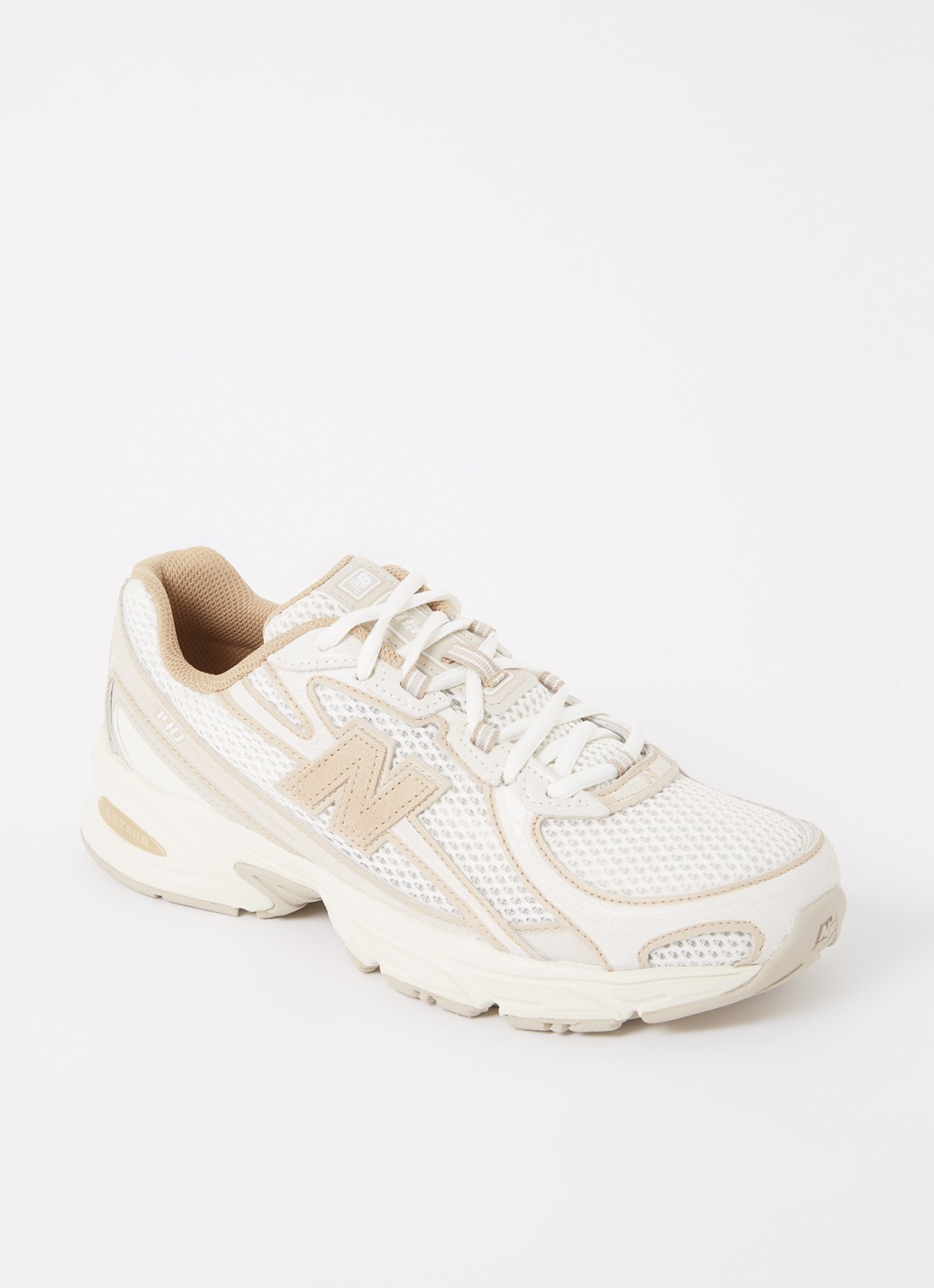 New Balance 740 sneaker van mesh met suède details - voorkant 5 beige