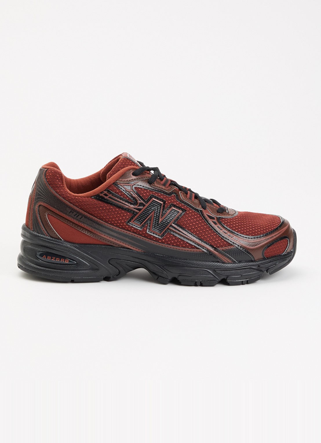 New Balance 740 sneaker van mesh - voorkant kastanjebruin