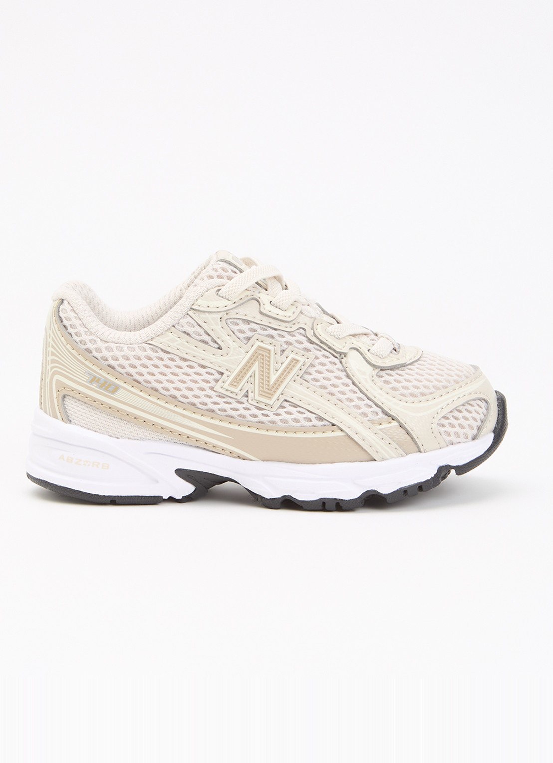 New Balance 740 sneaker van mesh - voorkant beige