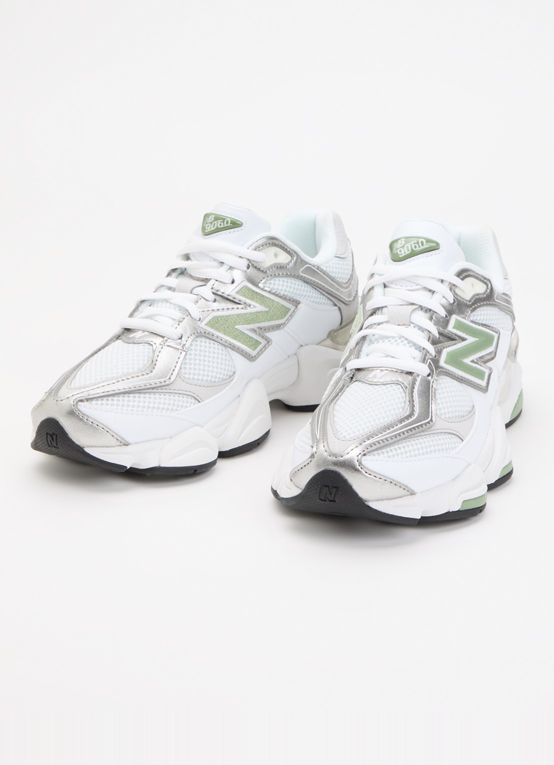 New Balance 9060 sneaker met mesh details en logo  - detail 3 groen