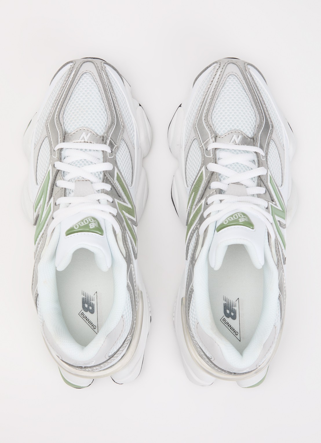New Balance 9060 sneaker met mesh details en logo  - detail 4 groen