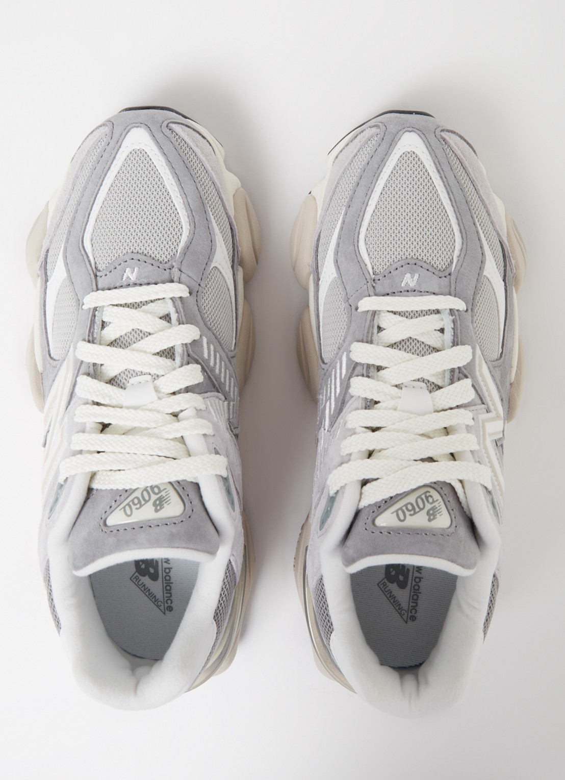 New Balance 9060 sneaker met mesh details - detail 5 lichtgrijs