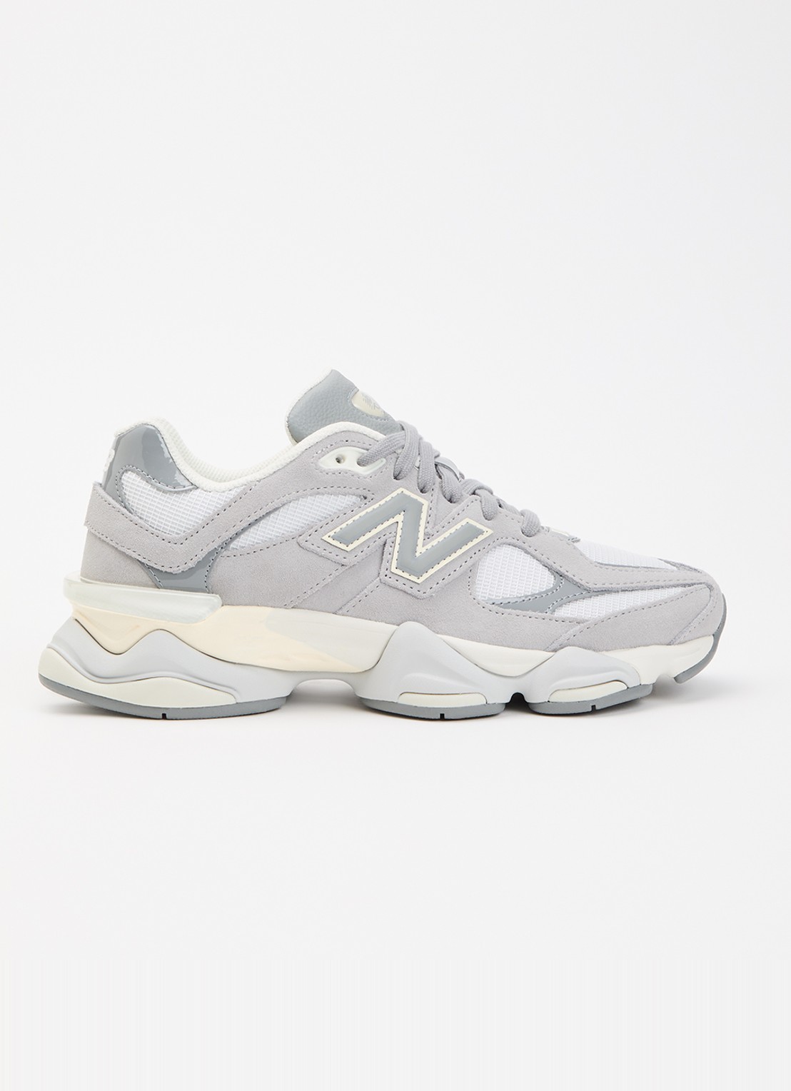 New Balance 9060 sneaker met mesh details - voorkant 2 grijs