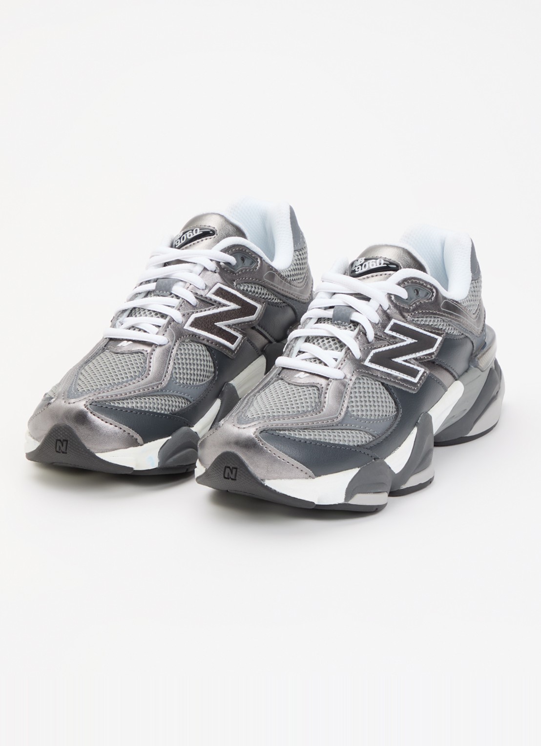 New Balance 9060 sneaker met mesh details - detail 2 donkergrijs