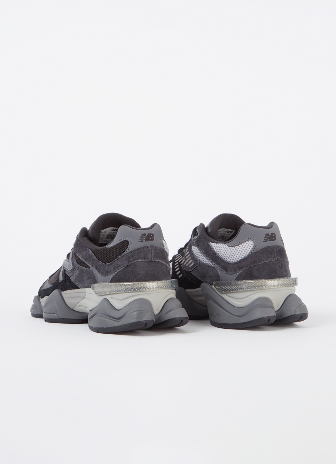 New Balance 9060 sneaker met mesh en suède details - achterkant 6 zwart