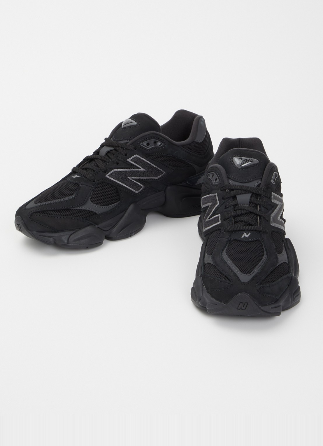 New Balance 9060 sneaker met nubuck details - detail zwart