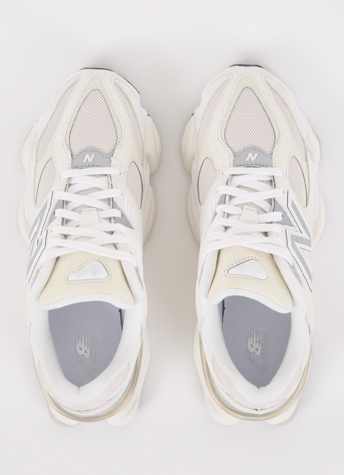 New Balance 9060 sneaker met suède details - detail 5 creme