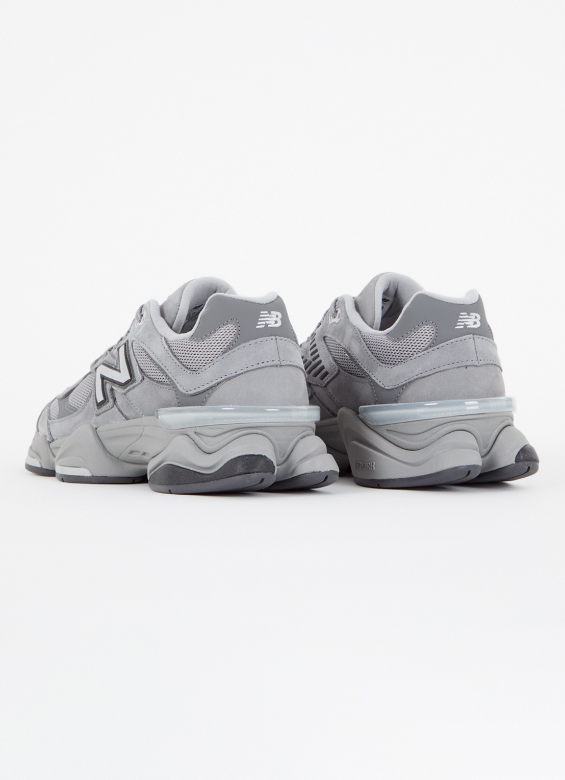 New Balance 9060 sneaker met suède details - achterkant 6 grijs