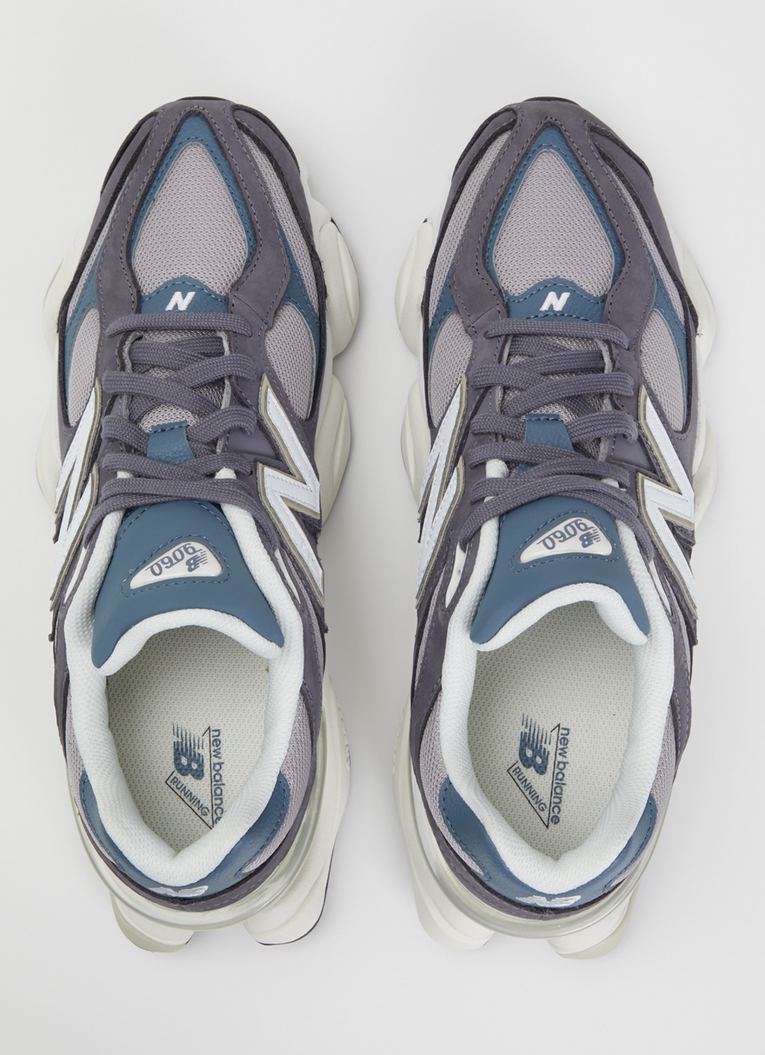 New Balance 9060 sneaker van leer met logo - detail 3 violet