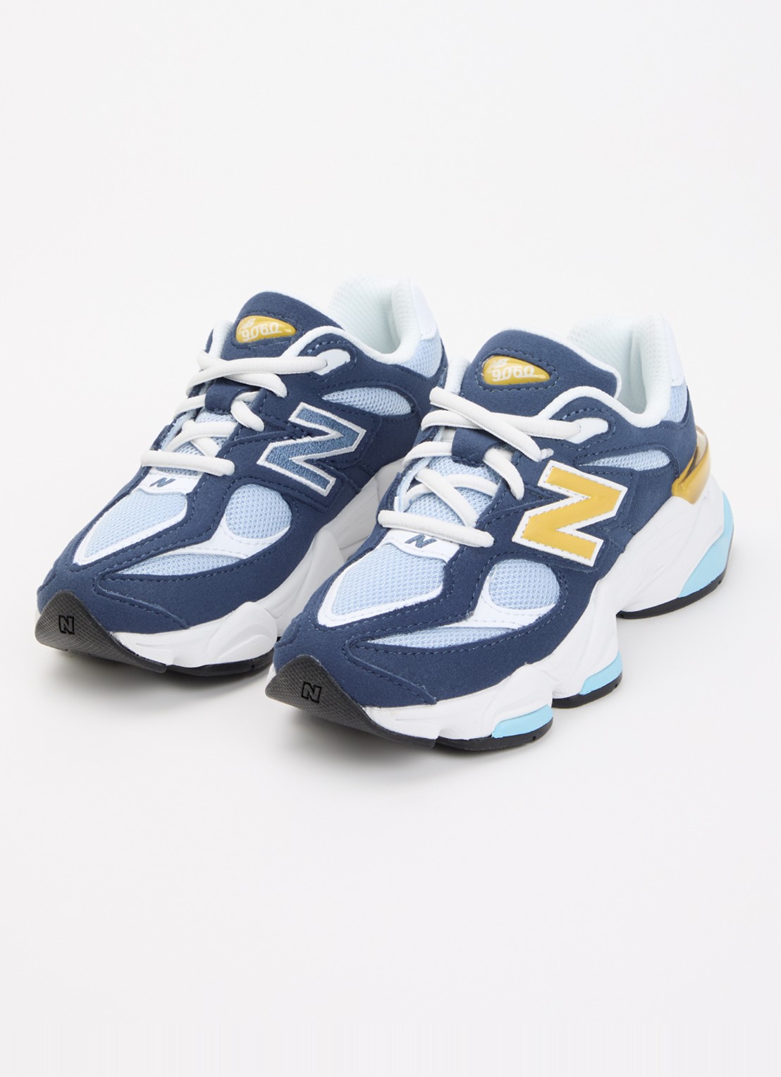 New Balance 9060 sneaker van suède - voorkant 4 indigo