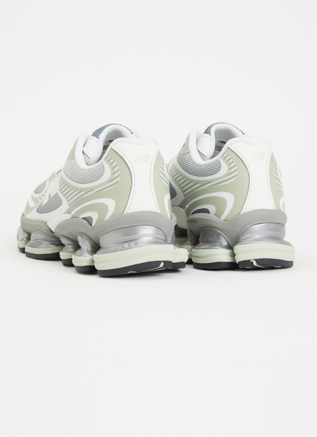 New Balance ABZORB 2000 sneaker met details van mesh  - achterkant lindegroen