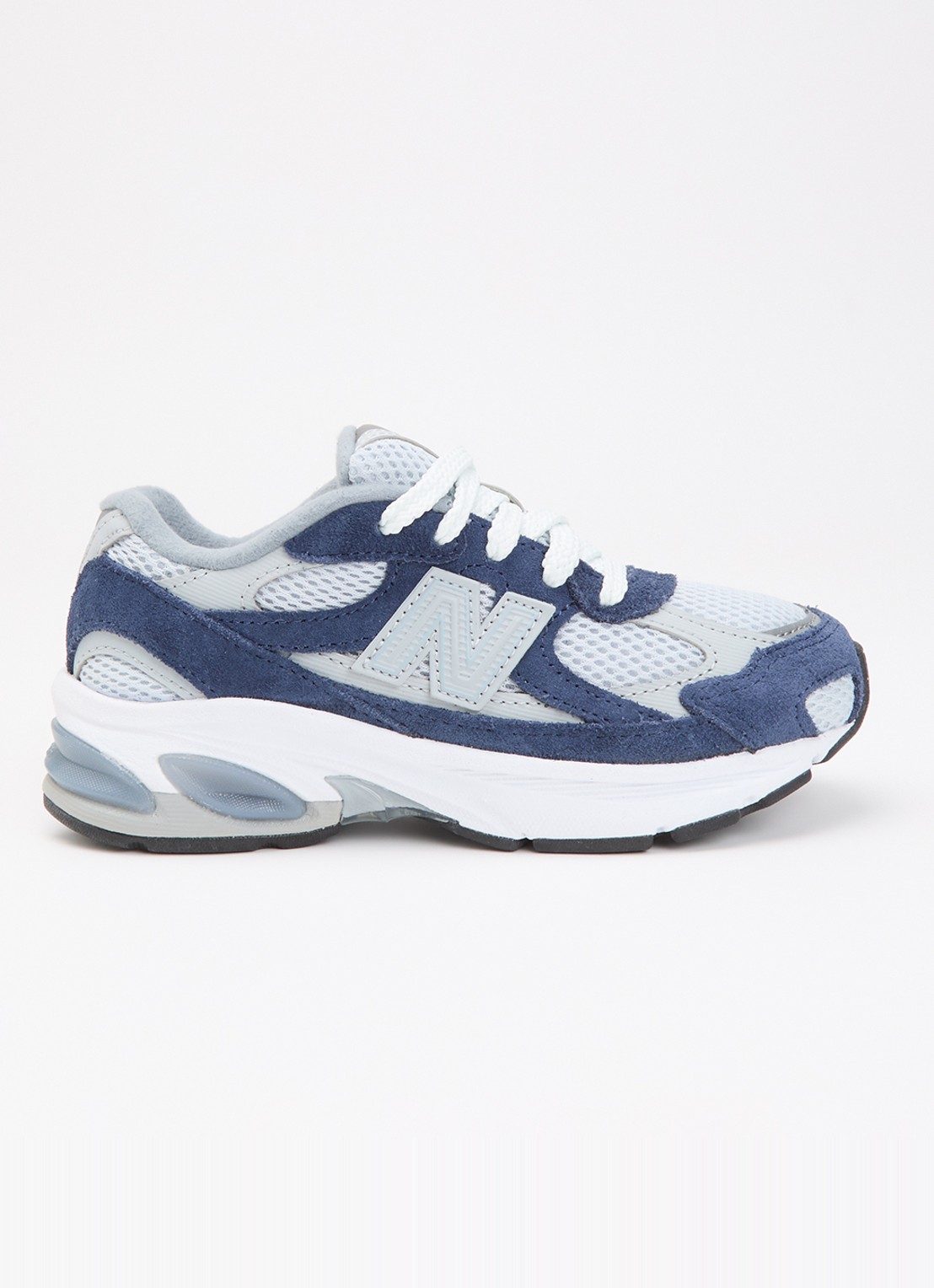 New Balance Abzorb 2010 sneaker van suède met details van mesh - voorkant donkerblauw
