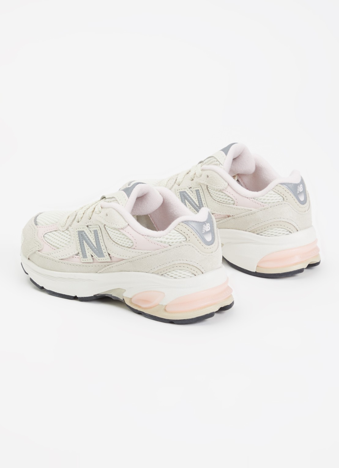 New Balance Abzorb 2010 sneaker van suède met details van mesh - achterkant 2 gebroken wit