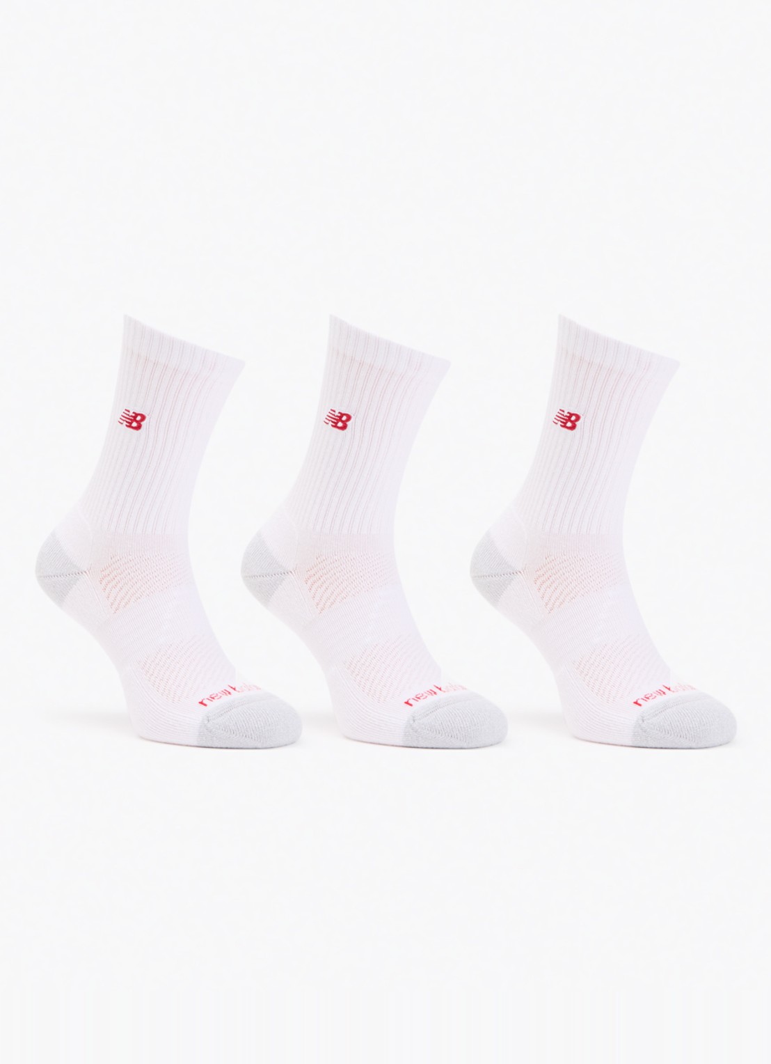 New Balance Active Premium Crew sportsokken in 3-pack - voorkant 2 wit