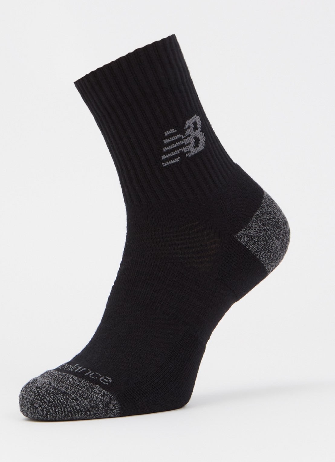 New Balance Active Quarter sportsokken met logo in 3-pack - detail zwart