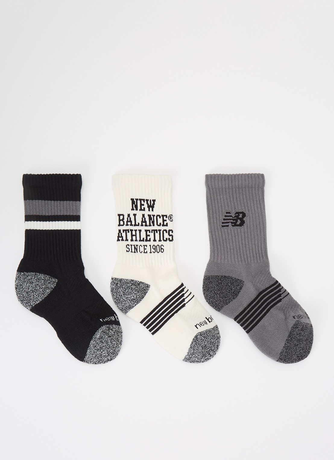 New Balance Active sokken 3-pack - voorkant grijs