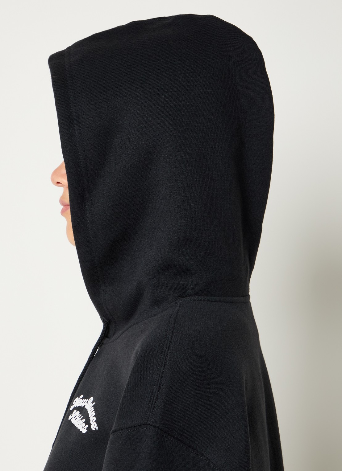 New Balance Cropped sweatvest met logoprint - detail 5 zwart