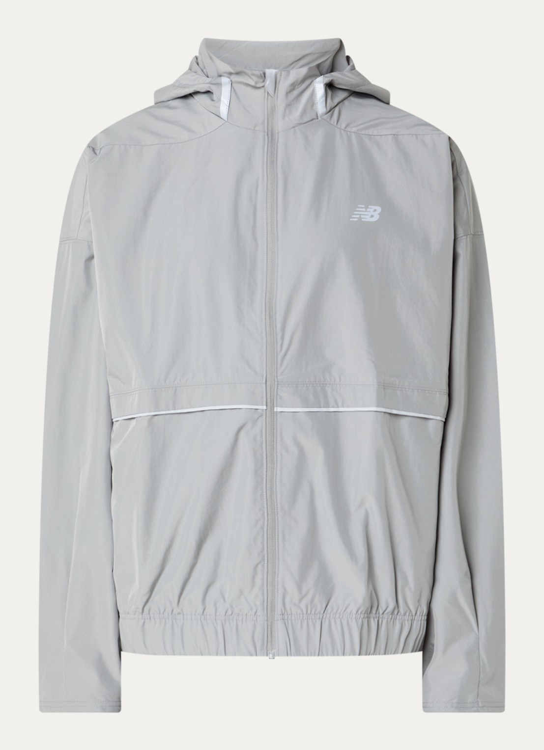 New Balance Elusive jack met logo - voorkant 2 lichtgrijs