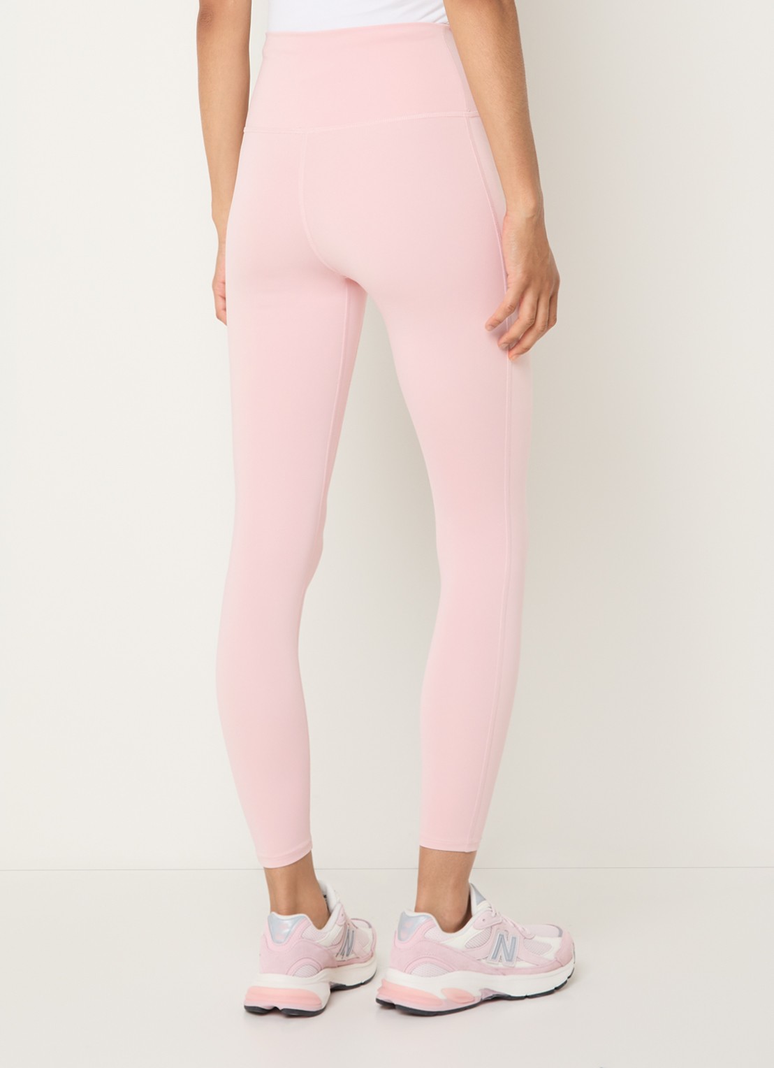 New Balance Essential high waist skinny fit trainingslegging met logo - achterkant 3 roze