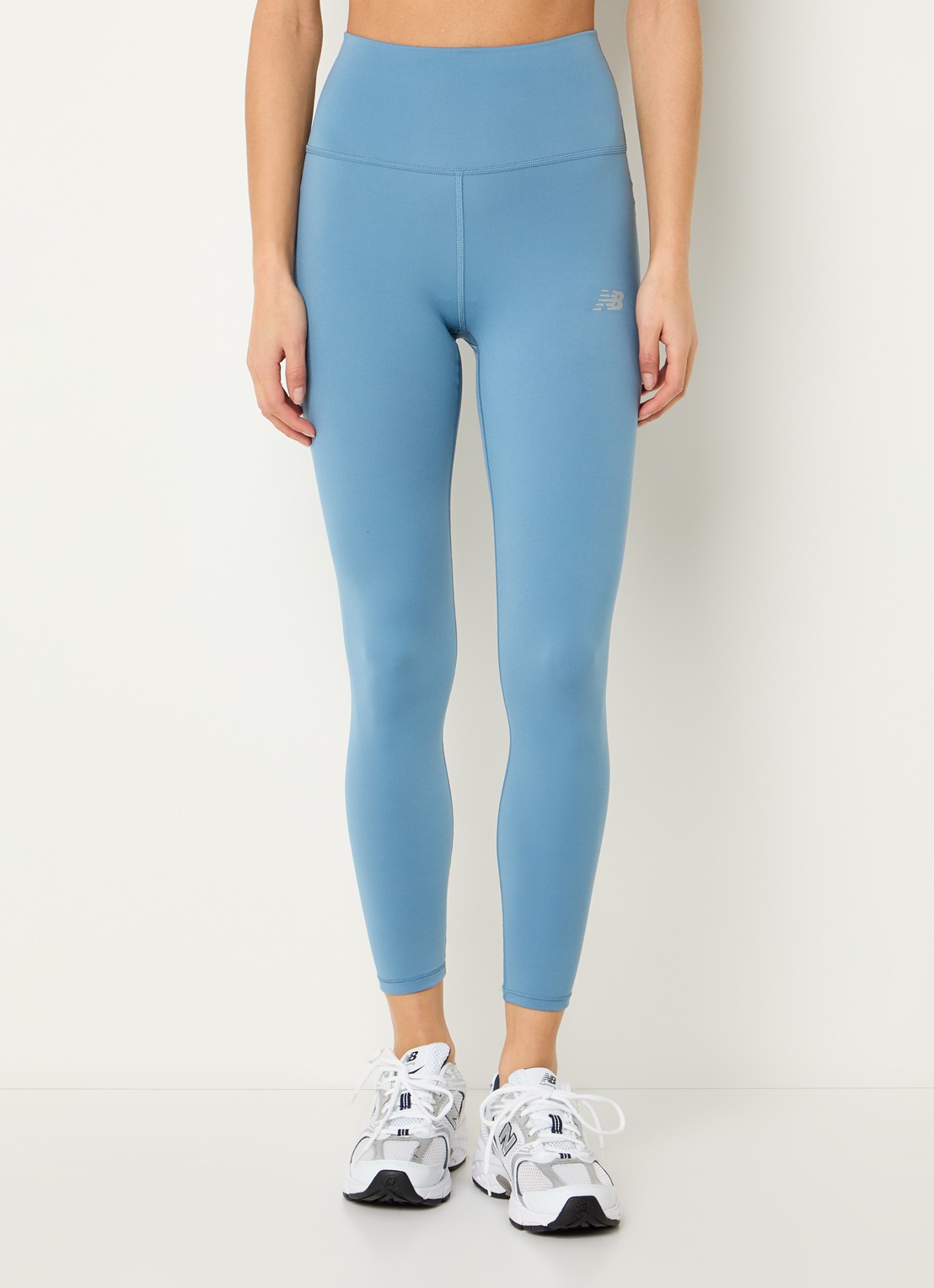 New Balance Harmony high waist trainingslegging met logoprint - detail 3 blauwgrijs