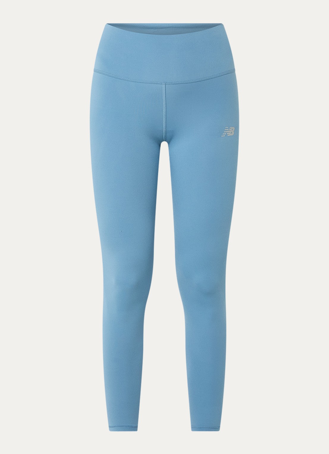 New Balance Harmony high waist trainingslegging met logoprint - voorkant blauwgrijs