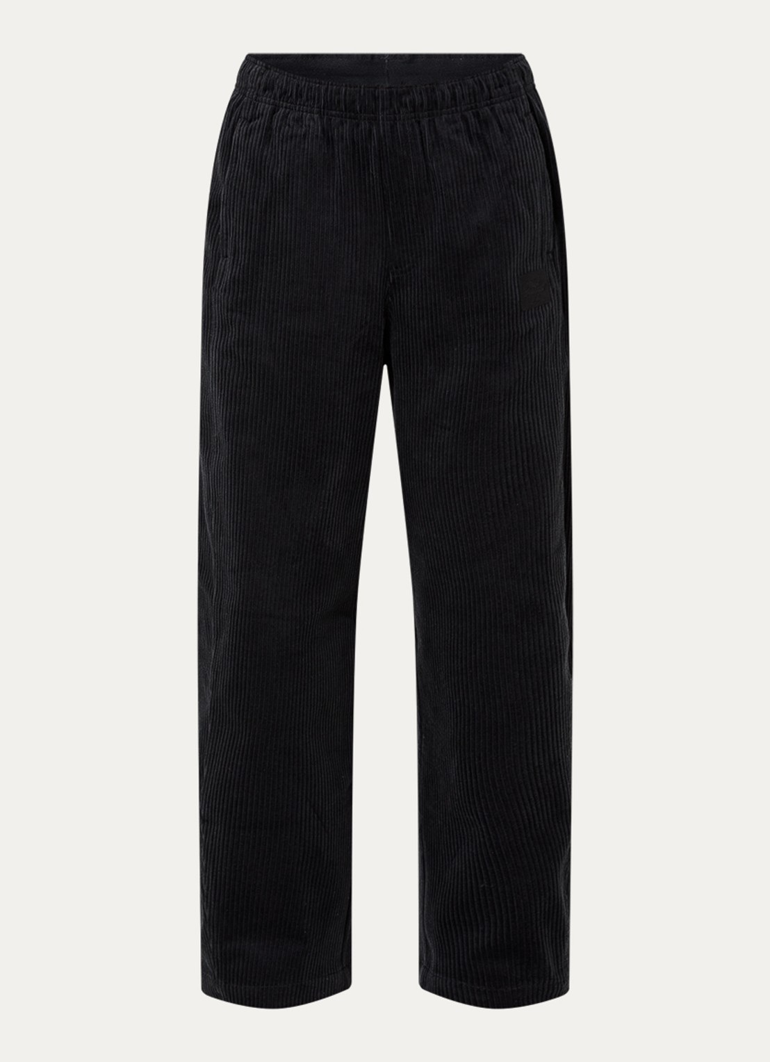 New Balance High waist straight fit broek met steekzakken - voorkant zwart