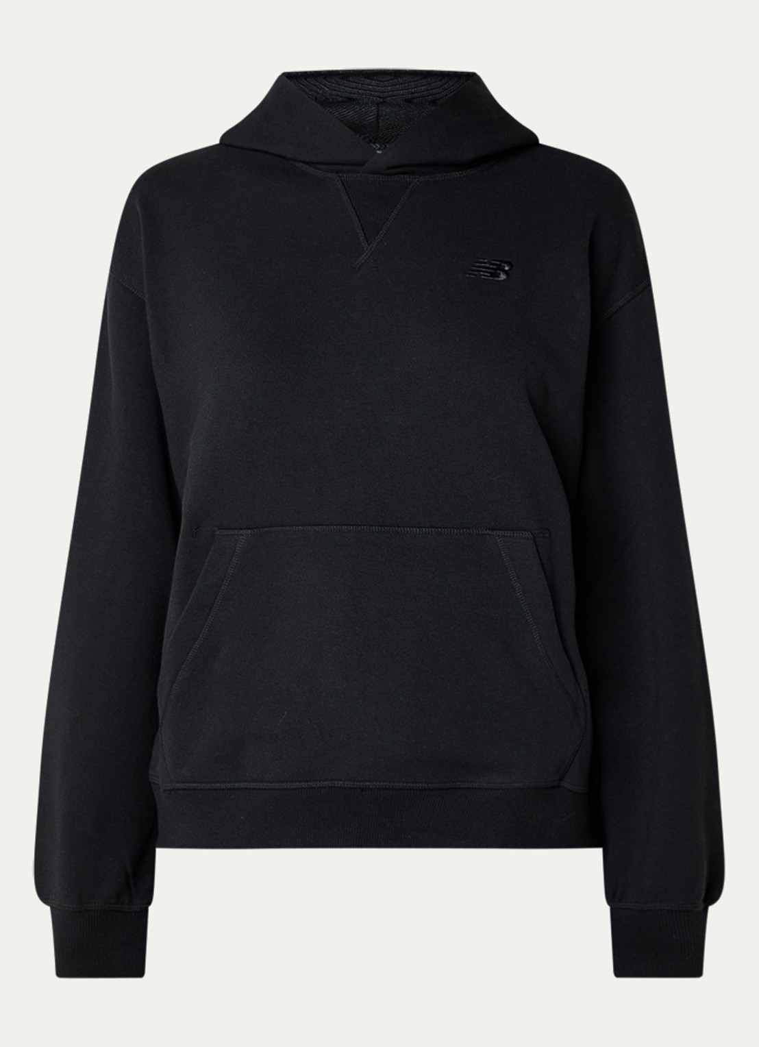 New Balance Hoodie met capuchon en logo - voorkant 4 zwart