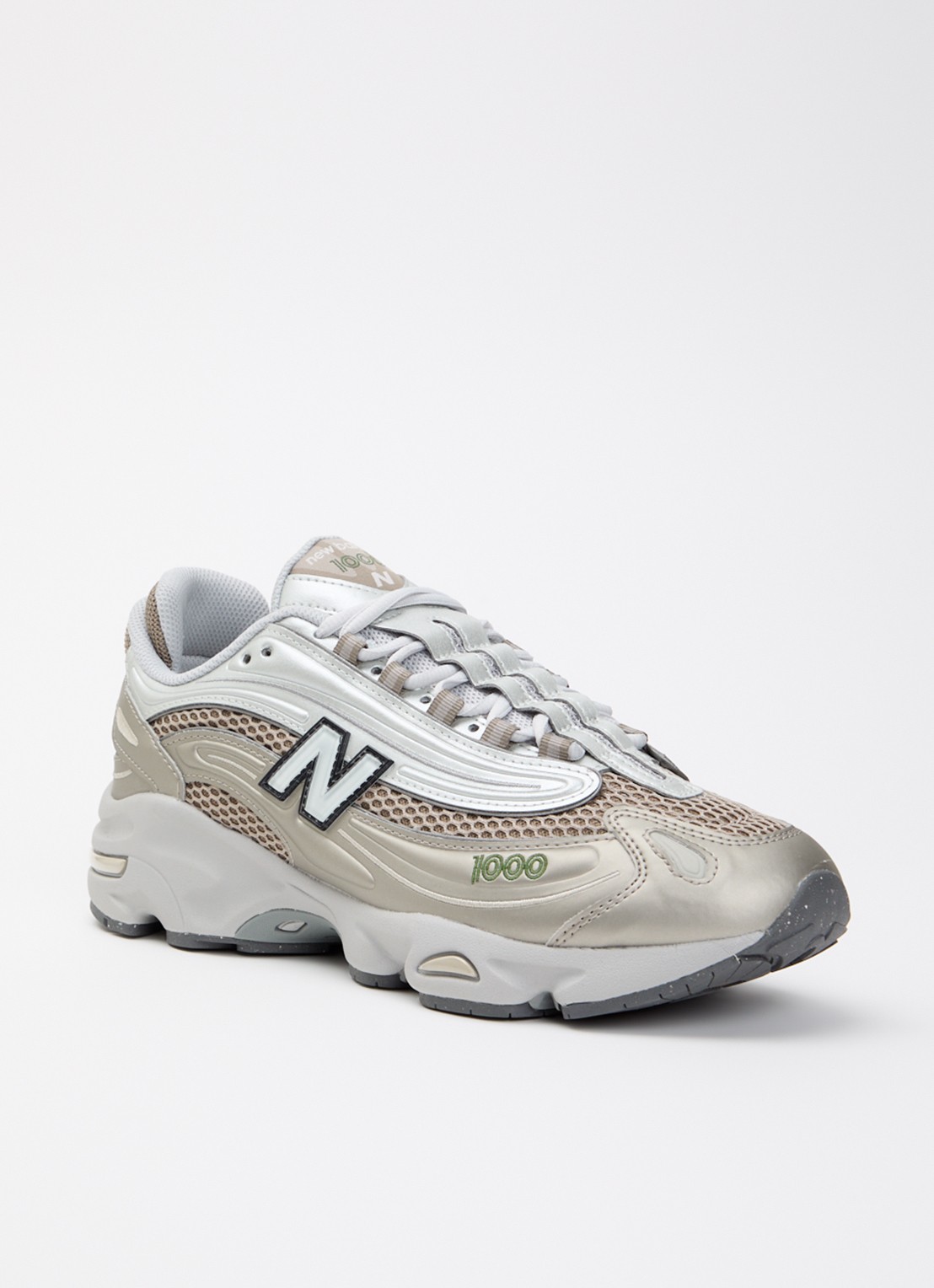New Balance M1000 sneaker met mesh details - voorkant 2 grijs