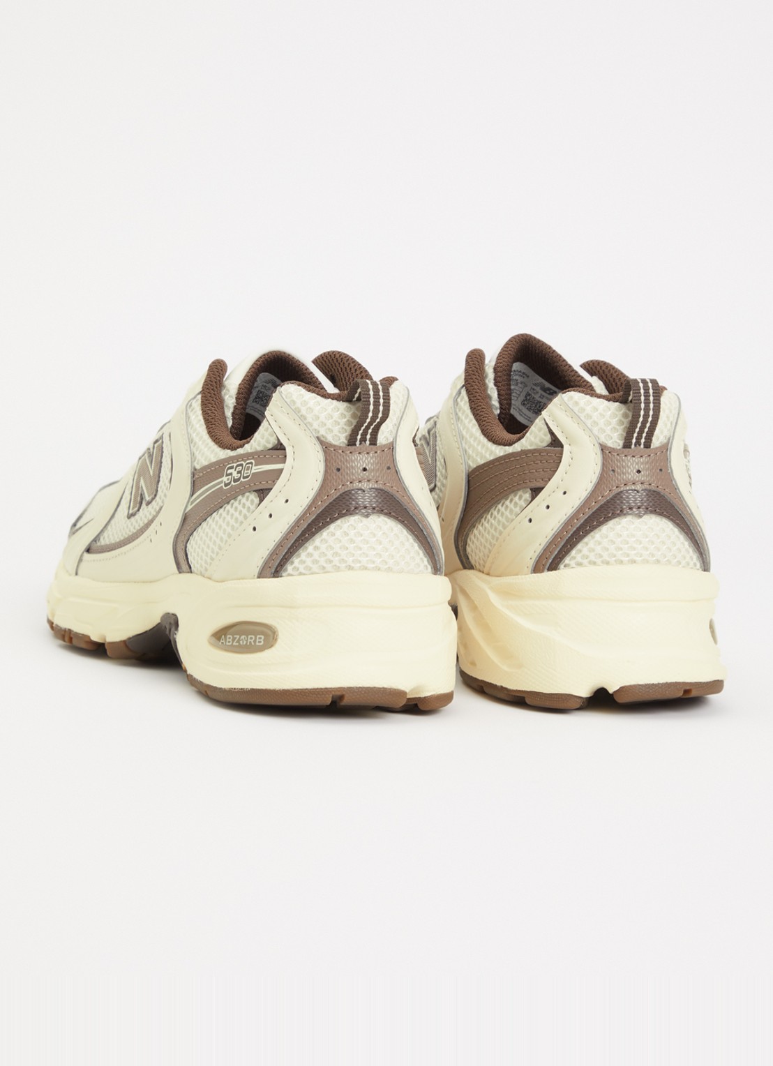 New Balance M350 Turtledove sneaker met details van mesh - achterkant 4 bruin