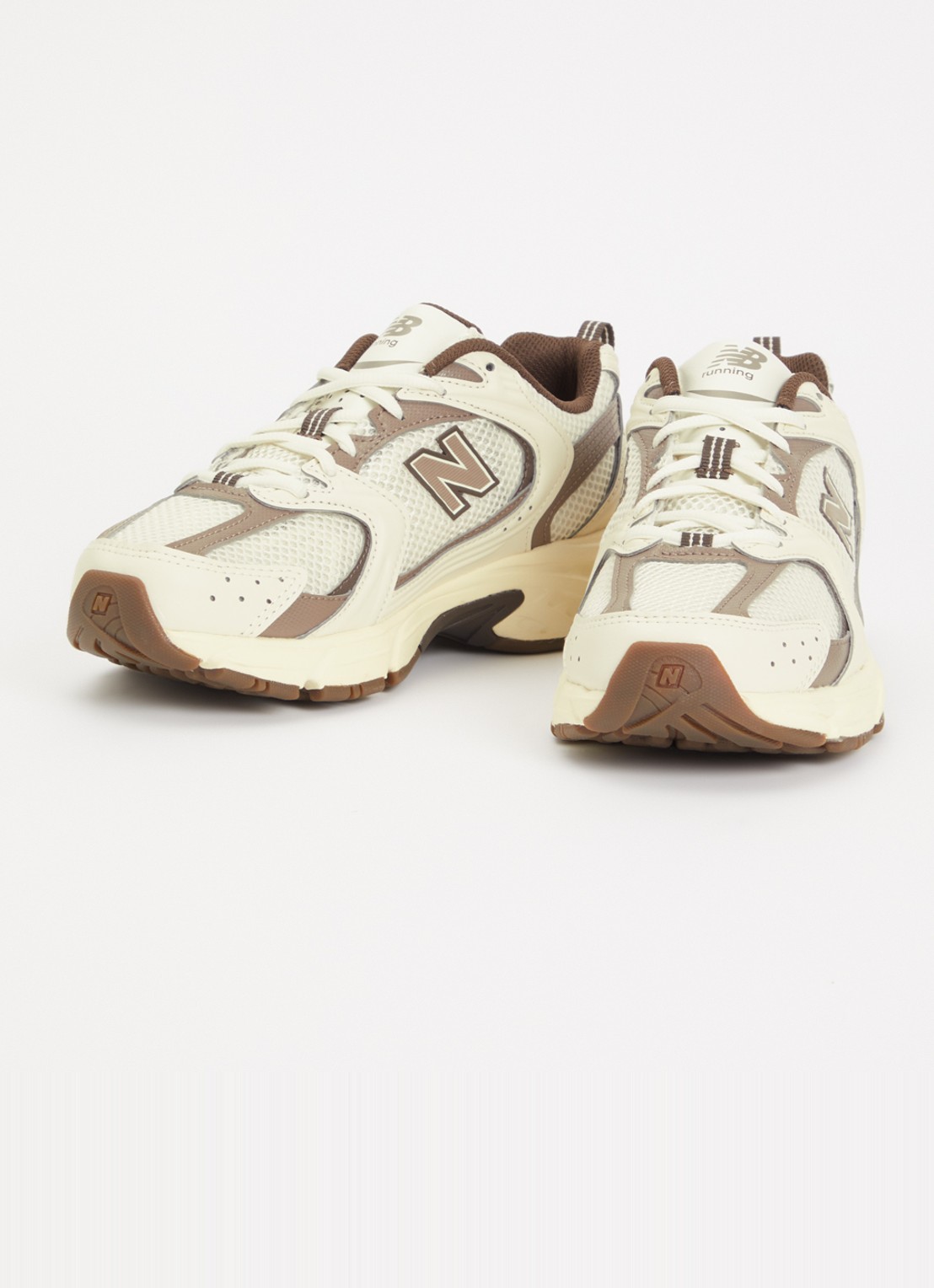 New Balance M350 Turtledove sneaker met details van mesh - detail bruin