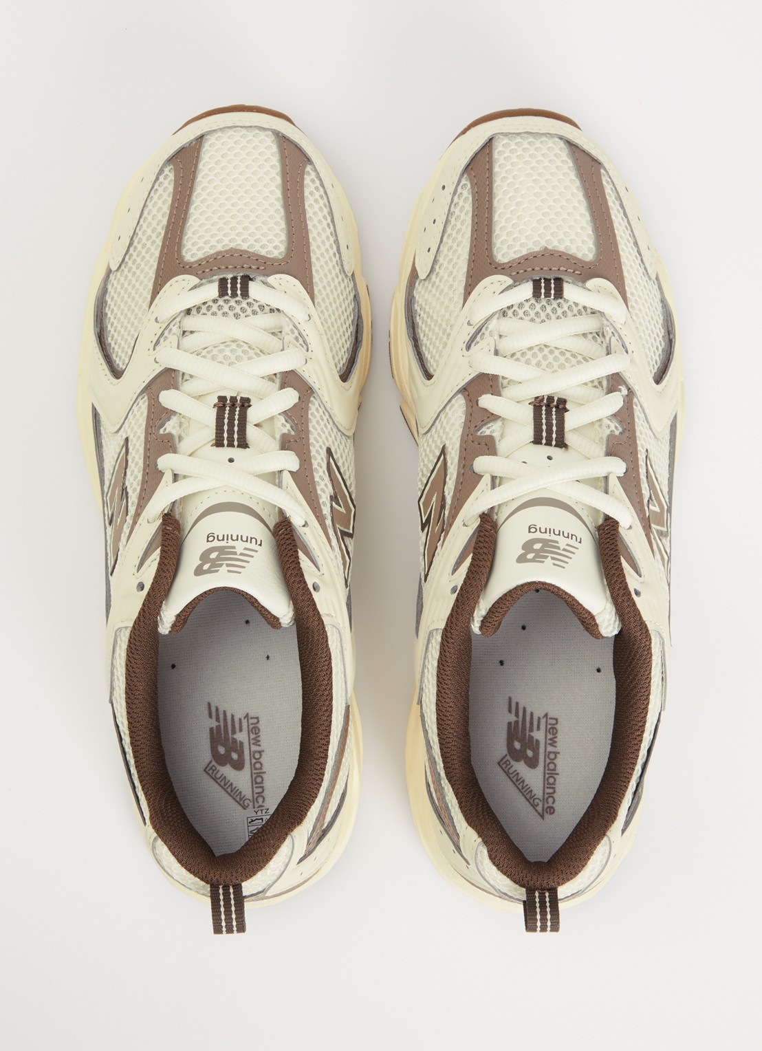 New Balance M350 Turtledove sneaker met details van mesh - detail 2 bruin