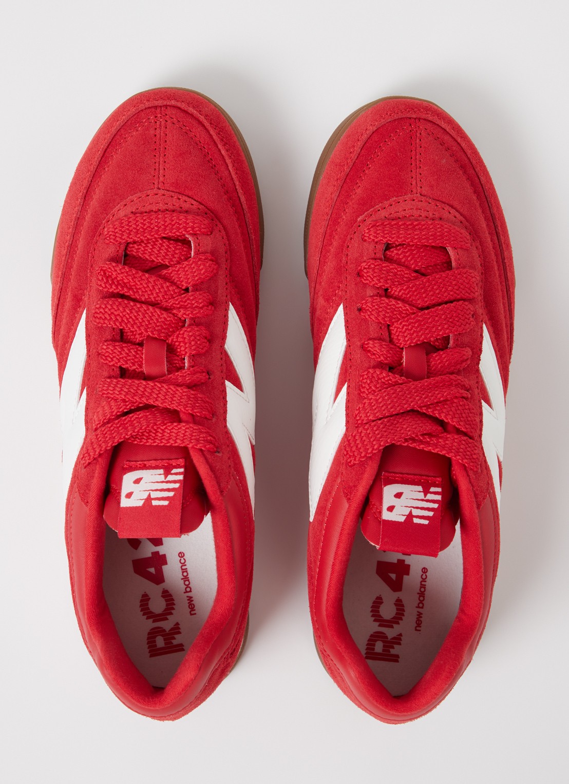 New Balance RC42 sneaker van suède met logo - detail 4 rood