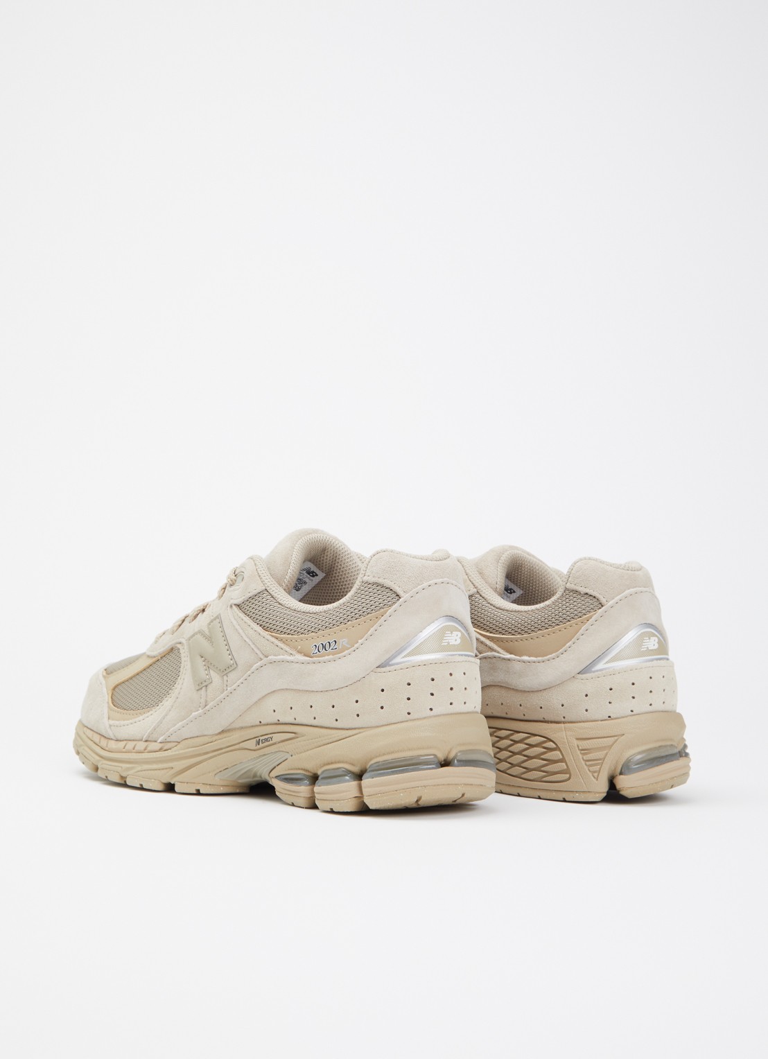 New Balance Sneaker van mesh met details van suède - achterkant 4 donkerbeige
